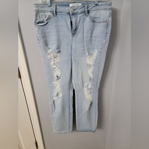 Judy Blue Sky Blue Distressed Womens Jeans